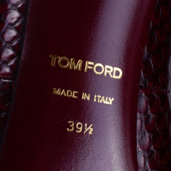 TOM FORD dark red python leather stiletto heel shoes - Picture 6 of 8